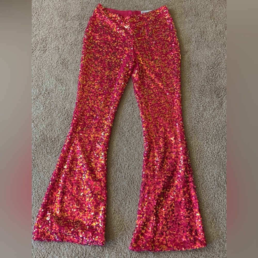 Fashion Nova Pink Sequin Pants